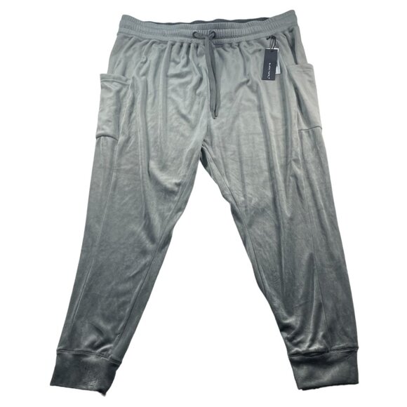 Black Tape Pants - Black Tape Jogger Sweatpants Womens Plus size 2X Gray Pull On Soft Velvet New